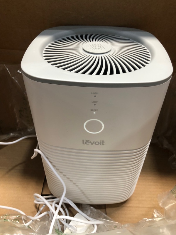 Photo 1 of LEVOIT Air Purifier for Home Bedroom, HEPA Fresheners Filter Small Room Cleaner with Fragrance Sponge for Smoke, Allergies, Pet Dander, Odor, Dust Remover, Office, Desktop, Table Top, White
