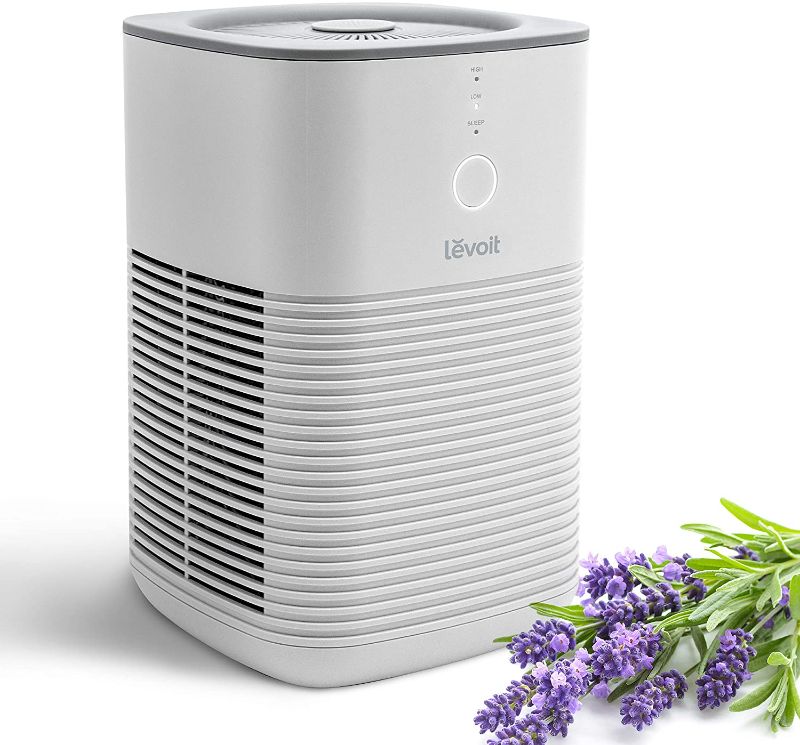 Photo 1 of LEVOIT Air Purifier for Home Bedroom, HEPA Fresheners Filter Small Room Cleaner with Fragrance Sponge for Smoke, Allergies, Pet Dander, Odor, Dust Remover, Office, Desktop, Table Top, White
