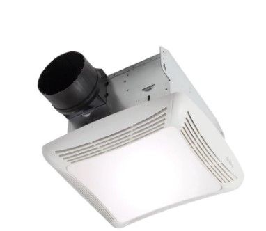 Photo 1 of 80 CFM Ceiling Bathroom Exhaust Fan with Light
