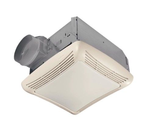 Photo 1 of 50 CFM Ceiling Bathroom Exhaust Fan with Light
