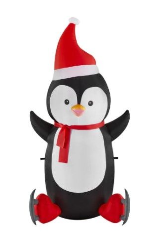 Photo 1 of MISSING ADAPTER TO TEST PRODUCT*
6.5 ft Pre-Lit LED Airblown Penguin with Skates Christmas Inflatable
