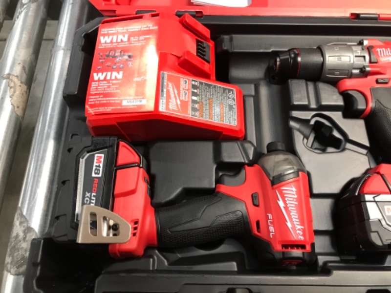 Photo 5 of M18 FUEL 18-Volt Lithium-Ion Brushless Cordless Surge Impact and Hammer Drill Combo Kit (2-Tool) w/(2) 5.0Ah Batteries
