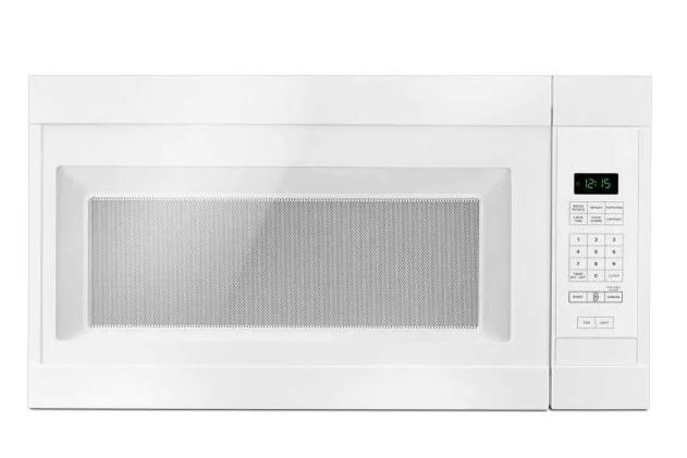 Photo 1 of **DAMAGED FROM SHIPMENT**
1.6 cu. ft. Over the Range Microwave in White
by Amana