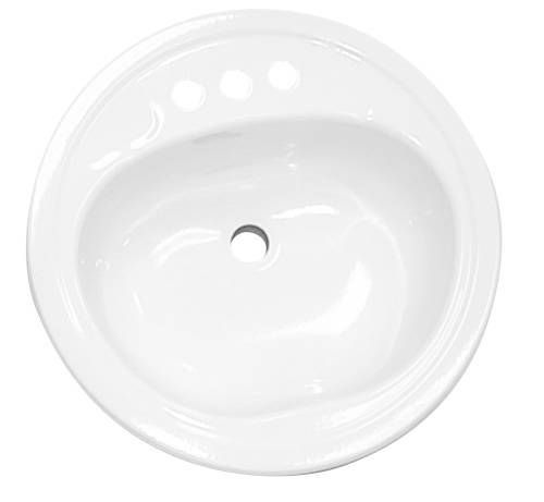 Photo 1 of Bootz Industries Laurel Round Drop-In Bathroom Sink in White