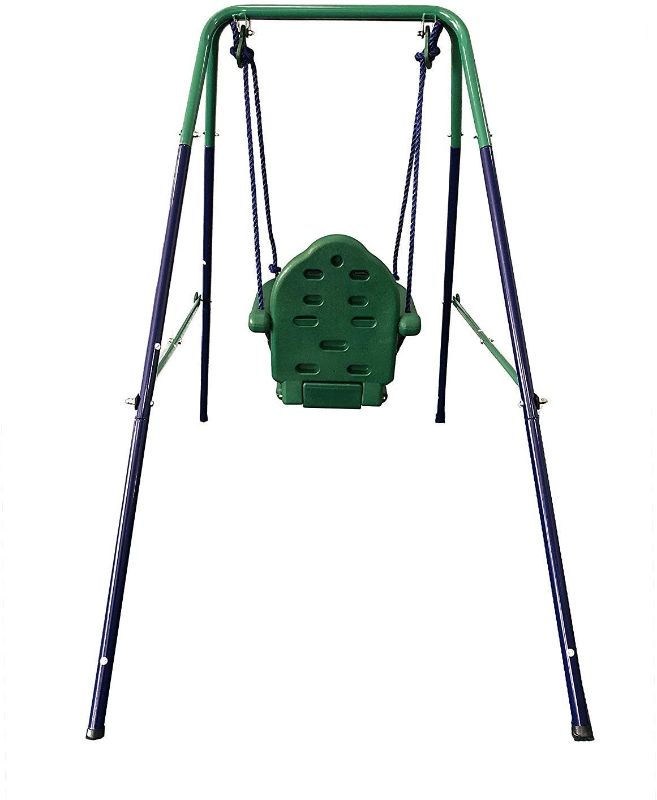 Photo 1 of ALEKO BSW02 Child Baby Toddler Indoor Outdoor Swing Blue and Green
