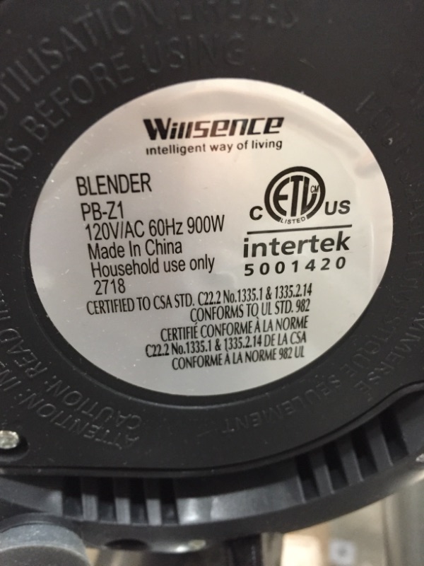 Photo 3 of Willsence Blender, smoothie blender 30000 RPM/Min, 1500W High Speed Blender with NUTRI-IQ Intelligent System, 6 different edges Stainless