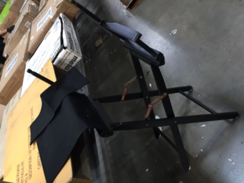 Photo 2 of **ONE CHAIR LEG IS BROKEN NEAR SEAT
Casual Home Director's Chair ,Black Frame/Black Canvas,30" - Bar Height

