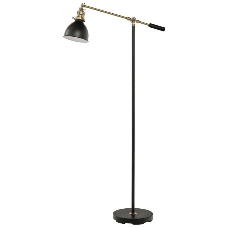 Photo 1 of **MISSING HARDWARE**
Hampton Bay Matte Black And Antique Brass 55in. Industrial Balance Floor Lamp
