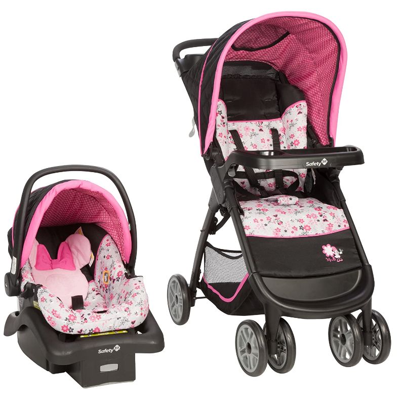 Photo 1 of Disney Baby Minnie Mouse Amble Quad Travel System Stroller with Onboard 22 LT Infant Car Seat (Garden Delight)
