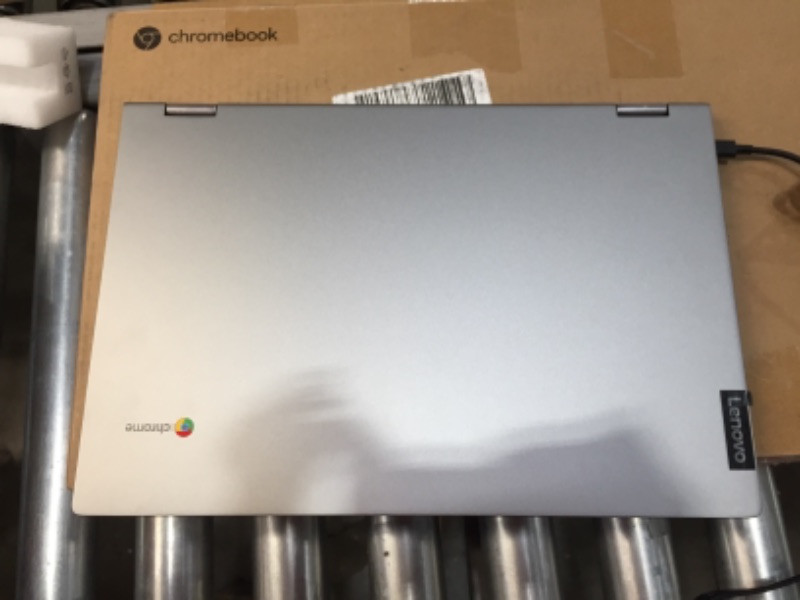 Photo 2 of **BOTTOM OF LAPTOP HAS A TOTAL OF 10 SCREWS ALL INTACT, LAPTOP HAS PASSWORD LOCK FROM PREVIOUS OWNER** Lenovo - C340-15 2-in-1 15.6" Touch-Screen Chromebook - Intel Core i3 - 4GB Memory - 64GB eMMC Flash Memory - Mineral Gray
