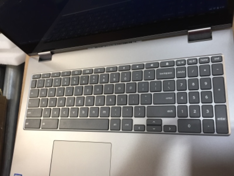 Photo 1 of **BOTTOM OF LAPTOP HAS A TOTAL OF 10 SCREWS ALL INTACT, LAPTOP HAS PASSWORD LOCK FROM PREVIOUS OWNER** Lenovo - C340-15 2-in-1 15.6" Touch-Screen Chromebook - Intel Core i3 - 4GB Memory - 64GB eMMC Flash Memory - Mineral Gray
