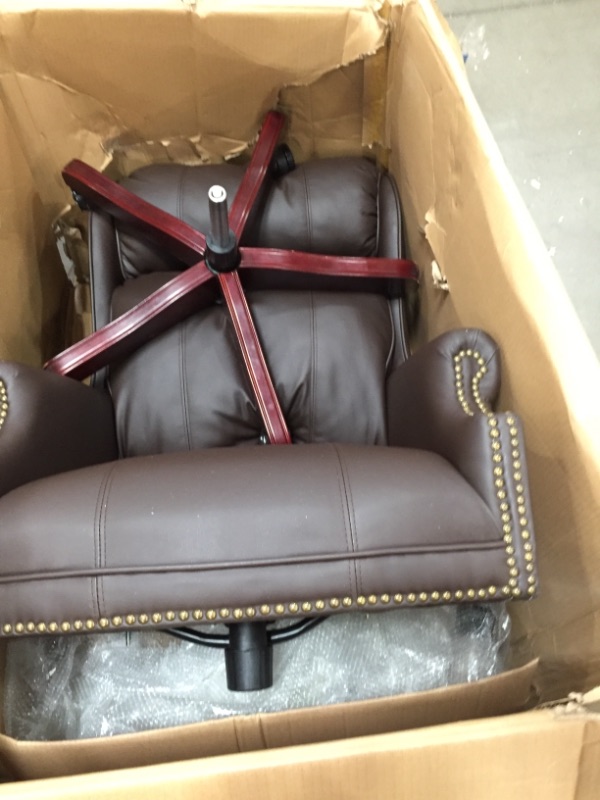 Photo 7 of **PREVIOUSLY USED, MAY BE MISSING PARTS**
Flash Furniture High Back Traditional Tufted Brown LeatherSoft Executive Ergonomic Office Chair with Oversized Headrest & Nail Trim Arms
