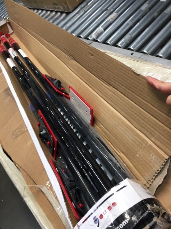 Photo 2 of **USED, INCOMPLETE**
ZIPWALL ZP4 ZipPole 10 Foot Spring Barrier (Pack of 4) Loaded Poles for Dust Barriers, 4 Pack, Black
