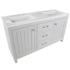 Photo 1 of Harrisford 61 in. W x 22 in. D Bath Vanity in Light Gray