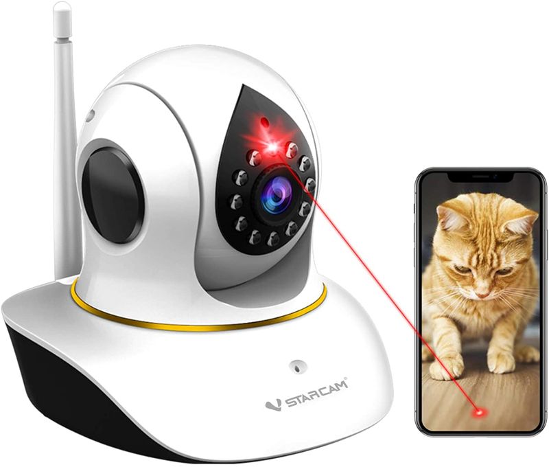 Photo 1 of Pet Camera, VStarcam Cat Camera with Laser Wireless Dog Camera 1080P Cat Toys, Night Vision Sound Motion Alerts, APP Remote Control Home Security Camera for Pet &Baby
