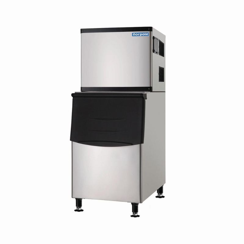 Photo 1 of **BOX ONE ONLY** Norpole 350 Lbs. Freestanding Commercial Ice Maker in Stainless Steel
