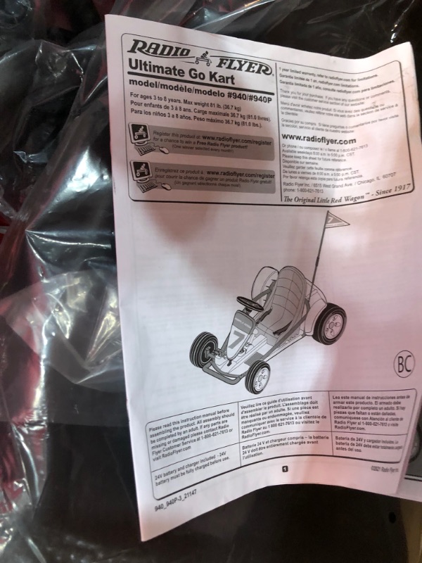 Photo 2 of *Parts only*
Radio Flyer Ultimate Go-Kart Pink