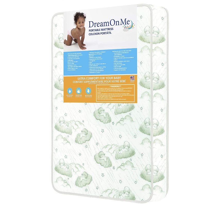 Photo 1 of Dream On Me 3" Foam Playard Mattress, White