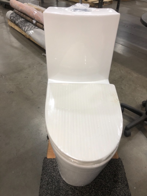 Photo 2 of 26.6" x 15" x 31"-  Swiss Madison St. Tropez One Piece Toilet, Glossy White
