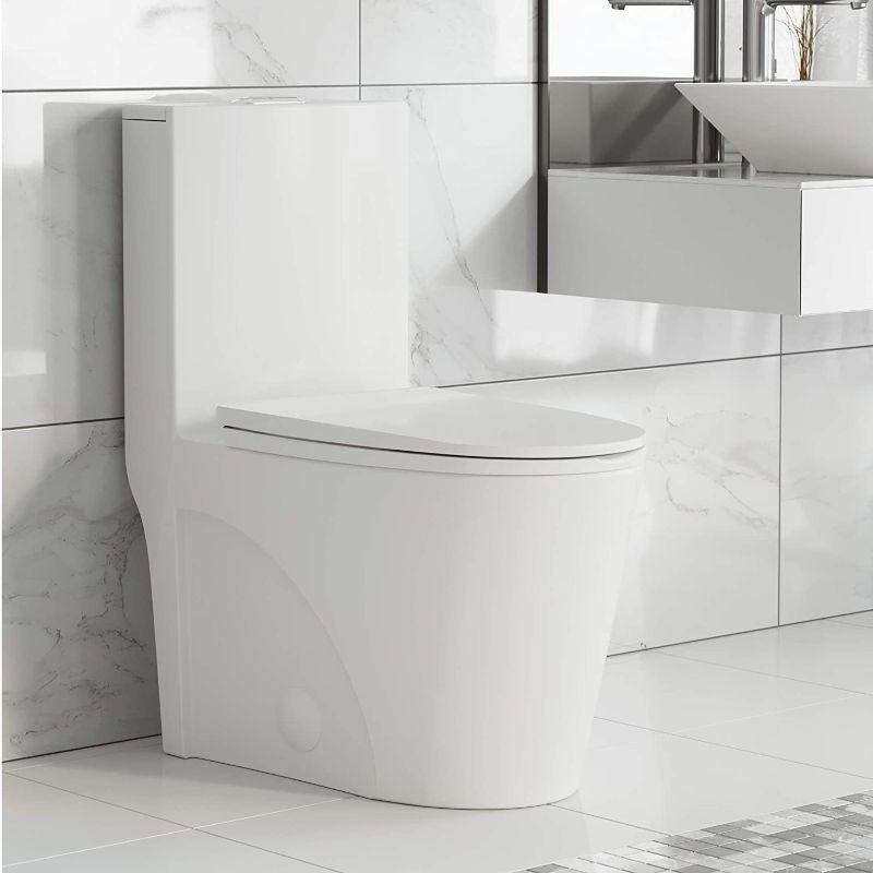 Photo 1 of 26.6" x 15" x 31"-  Swiss Madison St. Tropez One Piece Toilet, Glossy White
