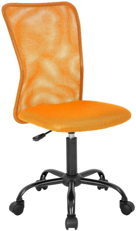 Photo 1 of Office Chair Mesh Desk Chair Ergonomic Computer Chair with Lumbar Support Adjustable Swivel Rolling Task Chair for Men(Orange)
