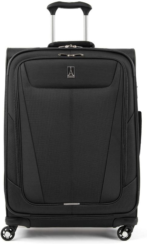 Photo 1 of Travelpro Maxlite 5 Softside Expandable Spinner Wheel Luggage, Black, Checked-Medium 25-Inch
