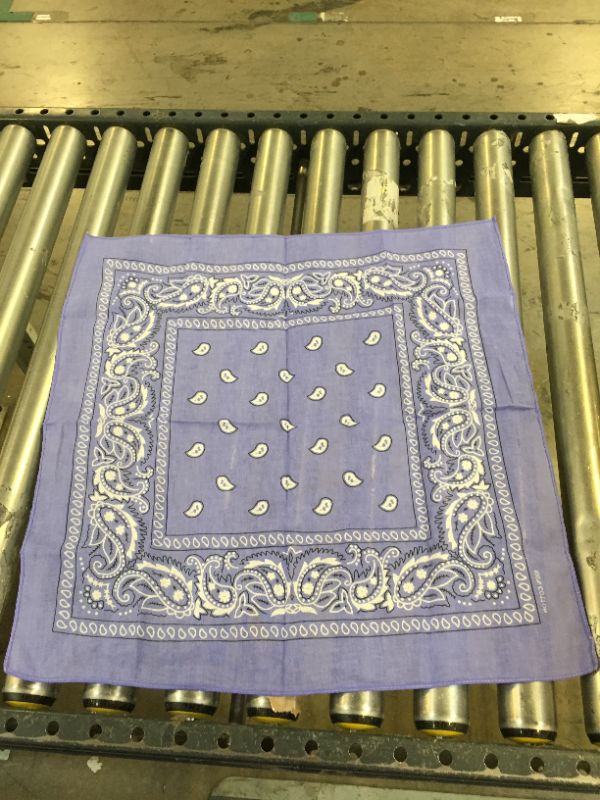 Photo 1 of BOX LOT - PURPLE COLORED BANDANAS