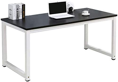 Photo 1 of Computer Desk, 43in Wood Work Desk Large Gaming Writing Desk PC Laptop Table Study Workstation Home Office Furniture (Black)
