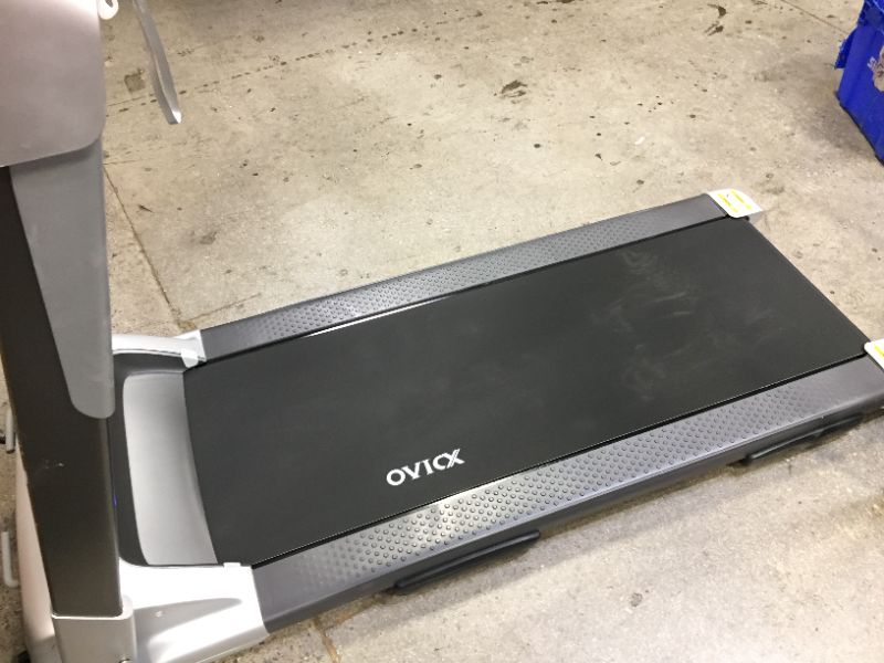 Photo 1 of USED---OVICX Q2S Folding Portable Treadmill Manual Compact Walking Running Machine for Home Gym Workout Electric Desk Treadmills with LED Display Device Holder Treadmills for Small Spaces
