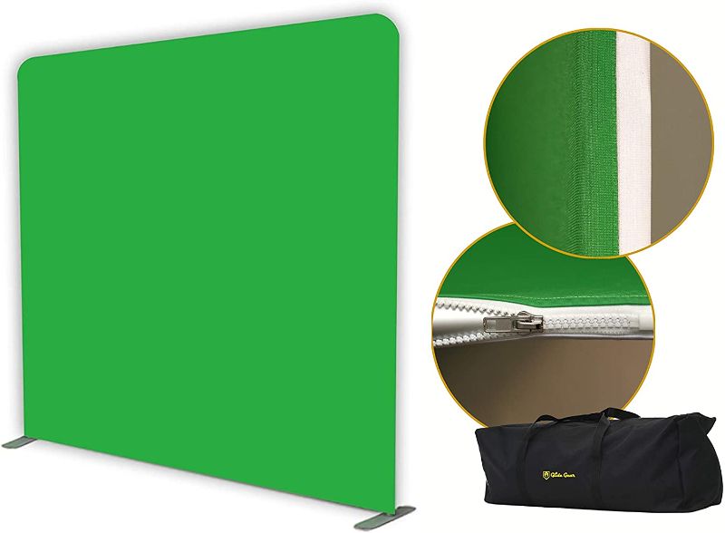 Photo 1 of Glide Gear 8x8 Wrinkle Free BCK 50 Chromakey Gaming Video Photography Green Screen Backdrop
