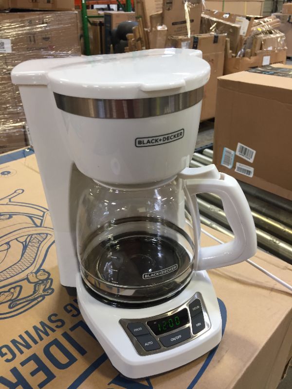Photo 2 of BLACK+DECKER 12-Cup* QuickTouch Programmable Coffeemaker, White, CM1060W
