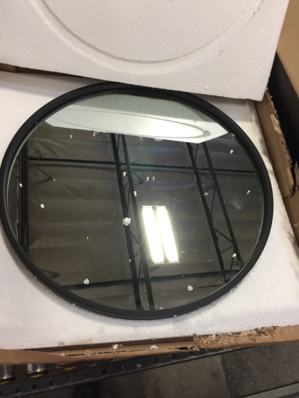 Photo 1 of 18IN ROUND MIRROR METAL MATTE BLACK FRAME