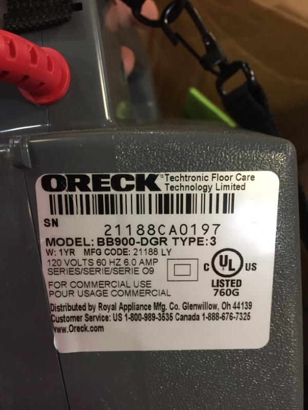 Photo 2 of ORECK COMMERCIAL XL Pro 5 Super Compact Canister Bagged Vacuum Cleaner with Attachments, Lightweight Carriable Portable Professional Grade, 5 Pounds 30-Foot Long Cord, BB900-DGR, Black
