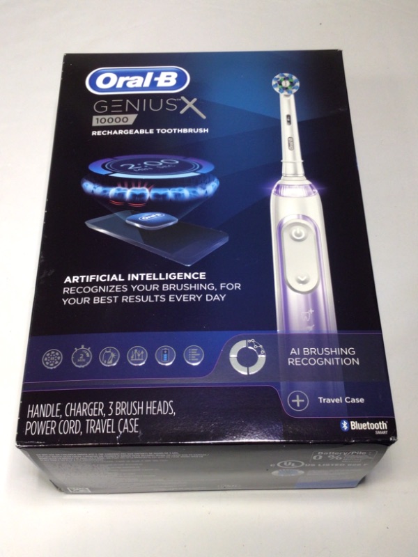 Photo 2 of Oral B Genius X 10000 Rechargeable Toothbrush AI Brushing Recognition