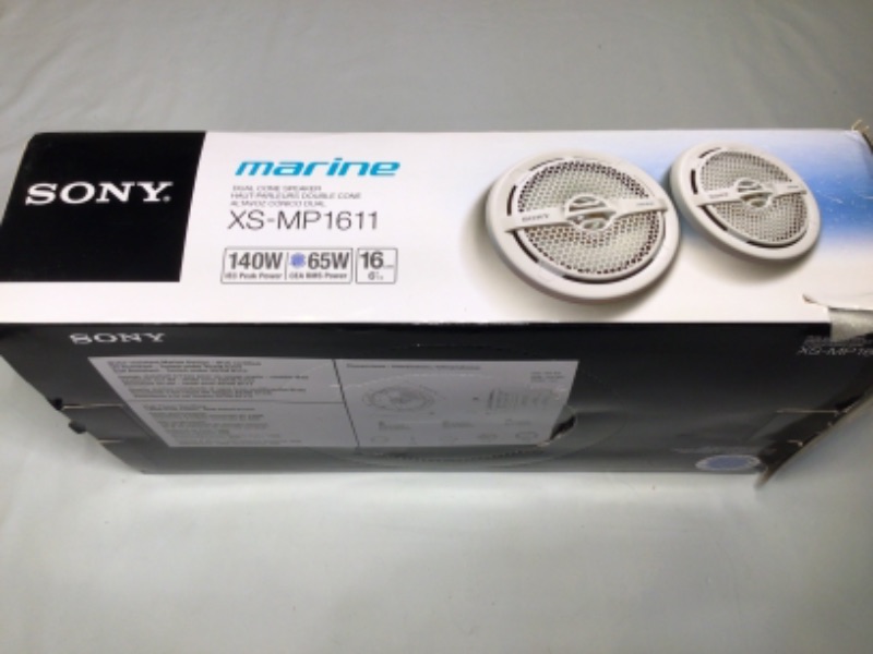 Photo 3 of Sony XS-MP1611 6.5" 140 Watt Dual Cone Marine Speakers Stereo, Pair