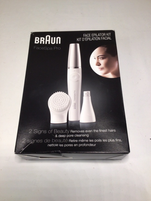 Photo 2 of Braun Face Epilator Facespa Pro 910, Facial Hair Removal for Women, 2-in-1 Epilating and Cleansing Brush