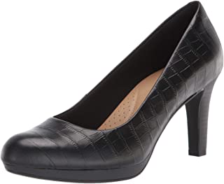 Photo 1 of Clarks Women's Adriel Viola Dress Pump Black Croc-Size  Women's 6W