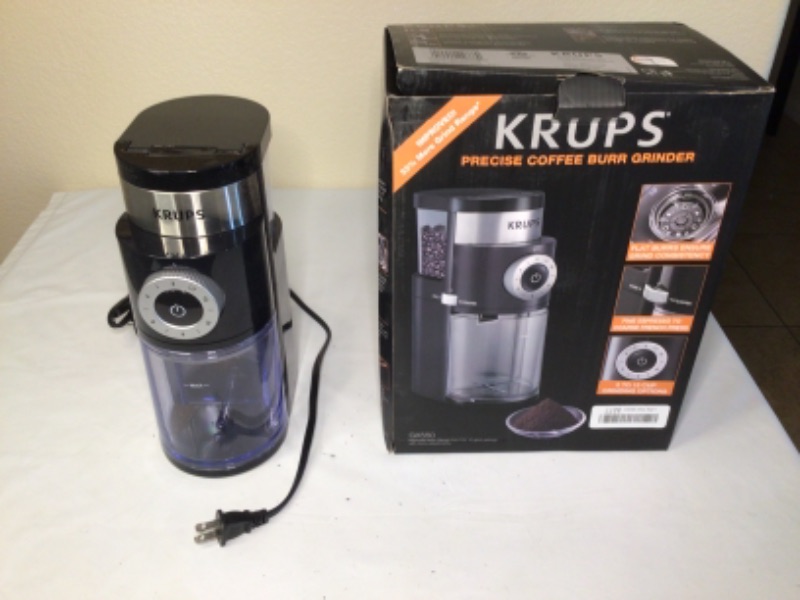 Photo 3 of KRUPS Precision Grinder Flat Burr Coffee for Drip/Espresso/PourOver/ColdBrew, 12 Cup, Black