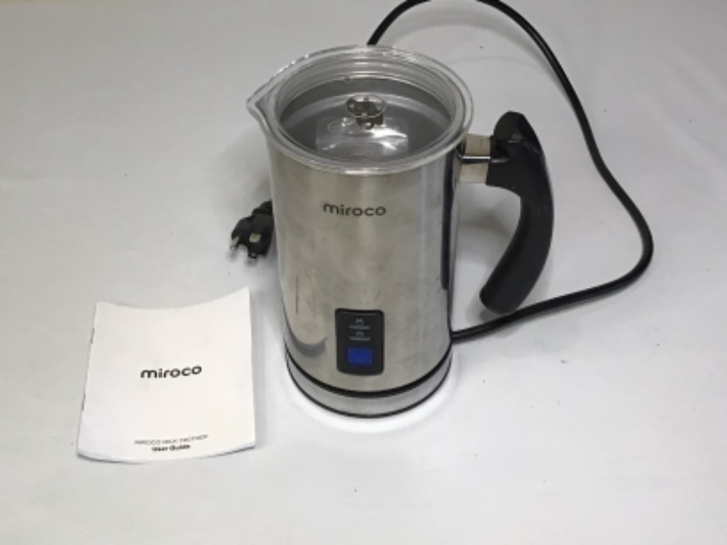 Photo 2 of miroco Milk Frother, Electric Milk Steamer Stainless Steel, Automatic Hot and Cold Milk Frother Warmer for Latte, Foam Maker for Coffee, Hot Chocolates, Cappuccino