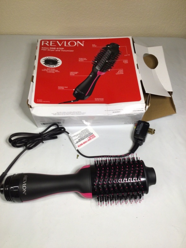 Photo 2 of REVLON One-Step Hair Dryer And Volumizer Hot Air Brush, Black, 