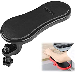 Photo 1 of Computer Arm Rest for Desk, Adjustable Arm Rest Support for Computer Desk Ergonomic Arm Rest Extender Rotating Mouse Pad Holder for Table, Office, Chair, Desk, Black