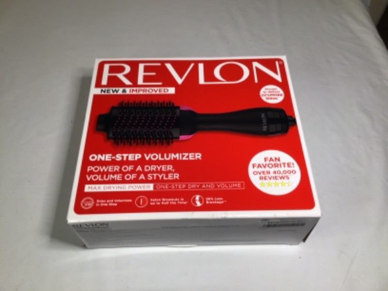 Photo 2 of REVLON One-Step Hair Dryer And Volumizer Hot Air Brush, Black,