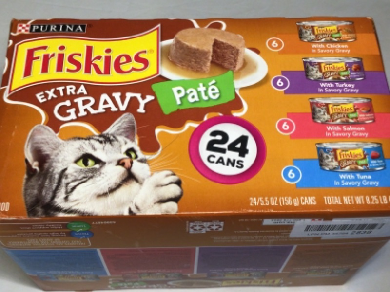 Photo 1 of 1 Case Purina Friskies Gravy Wet Cat Food Variety Pack, Extra Gravy Pate- (24) 5.5 oz. Cans per Case