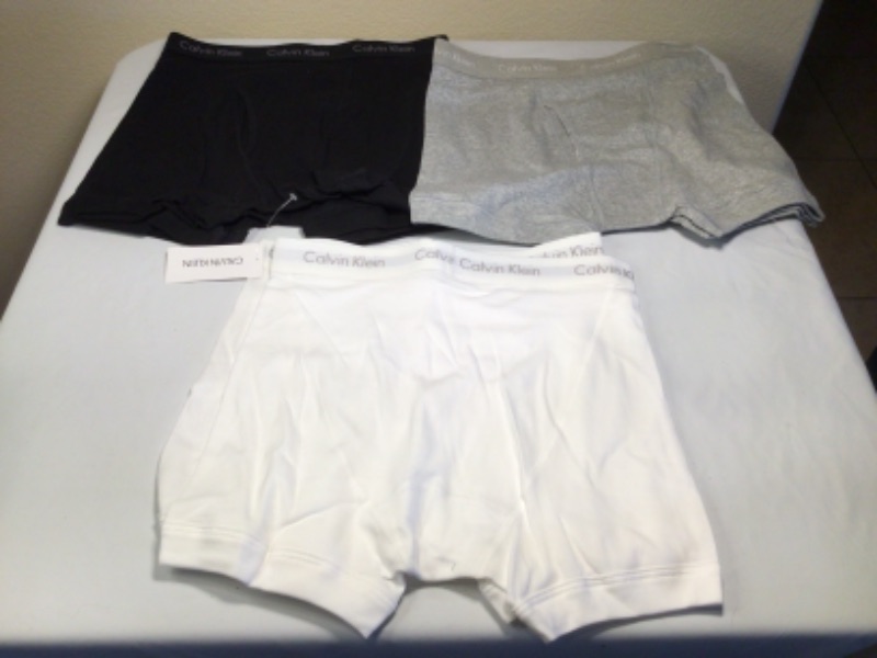 Photo 2 of Calvin Klein Men's Cotton Classics 7-Pack Boxer Brief-Gray (2), White (2)  and Black (3)-Size Medium