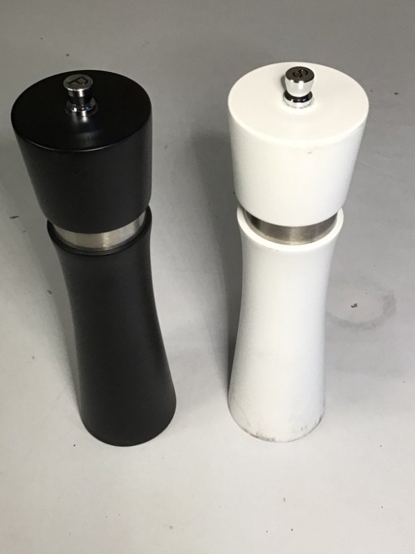 Photo 1 of 8 inch Salt and Pepper Grinders- White and Black