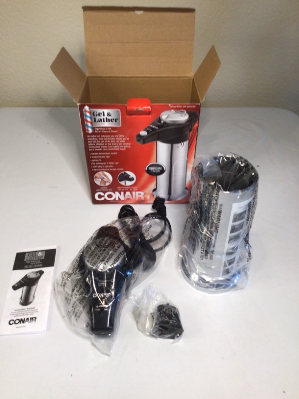 Photo 2 of Conair Gel & Lather Heating System Shave Chrome Finish Model 