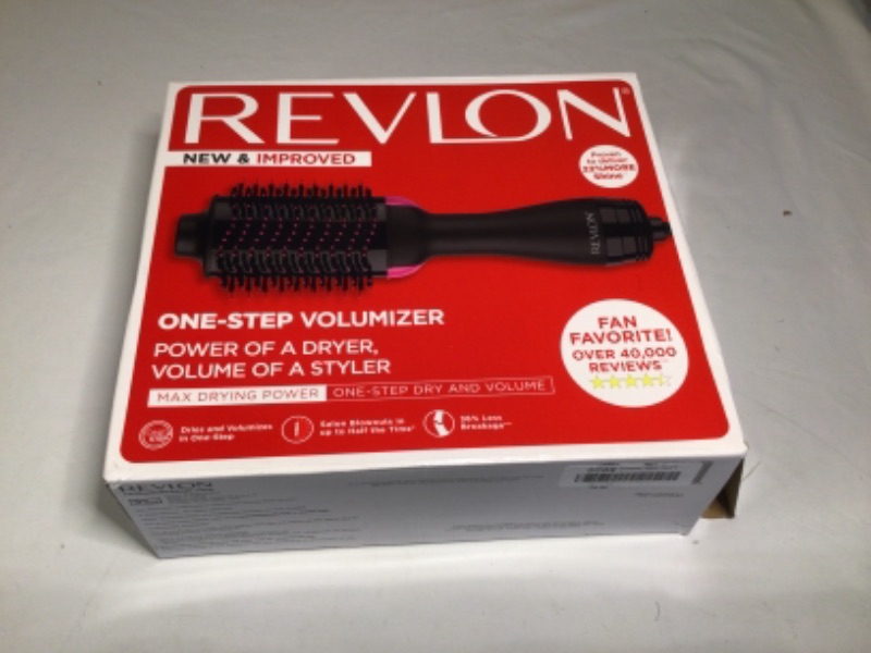 Photo 2 of REVLON One-Step Hair Dryer And Volumizer Hot Air Brush, Black,