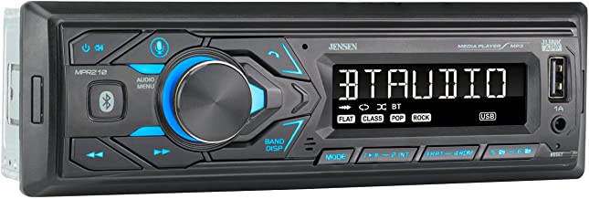 Photo 1 of JENSEN MPR210 7 Character LCD Multimedia Single DIN Car Stereo Receiver | Push to Talk Assistant | Bluetooth Hands Free Calling | AM/FM Radio Receiver | USB Fast Charging | Not a CD player