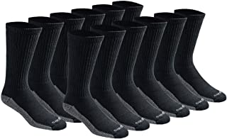 Photo 1 of 2 Packages-Dickies Men's All Purpose Crew Performance Socks 6 Pack per Package-Color Black- Size 13-15 Extended Size 