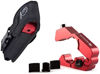 Photo 1 of BigPantha #1 Motorcycle Lock - A Grip / Throttle / Brake / Handlebar Lock to Secure Your Bike, Scooter, Moped or ATV in Under 5 Seconds! (Red). BONUS Grip Lock Holster for Easy Storage & Transporting